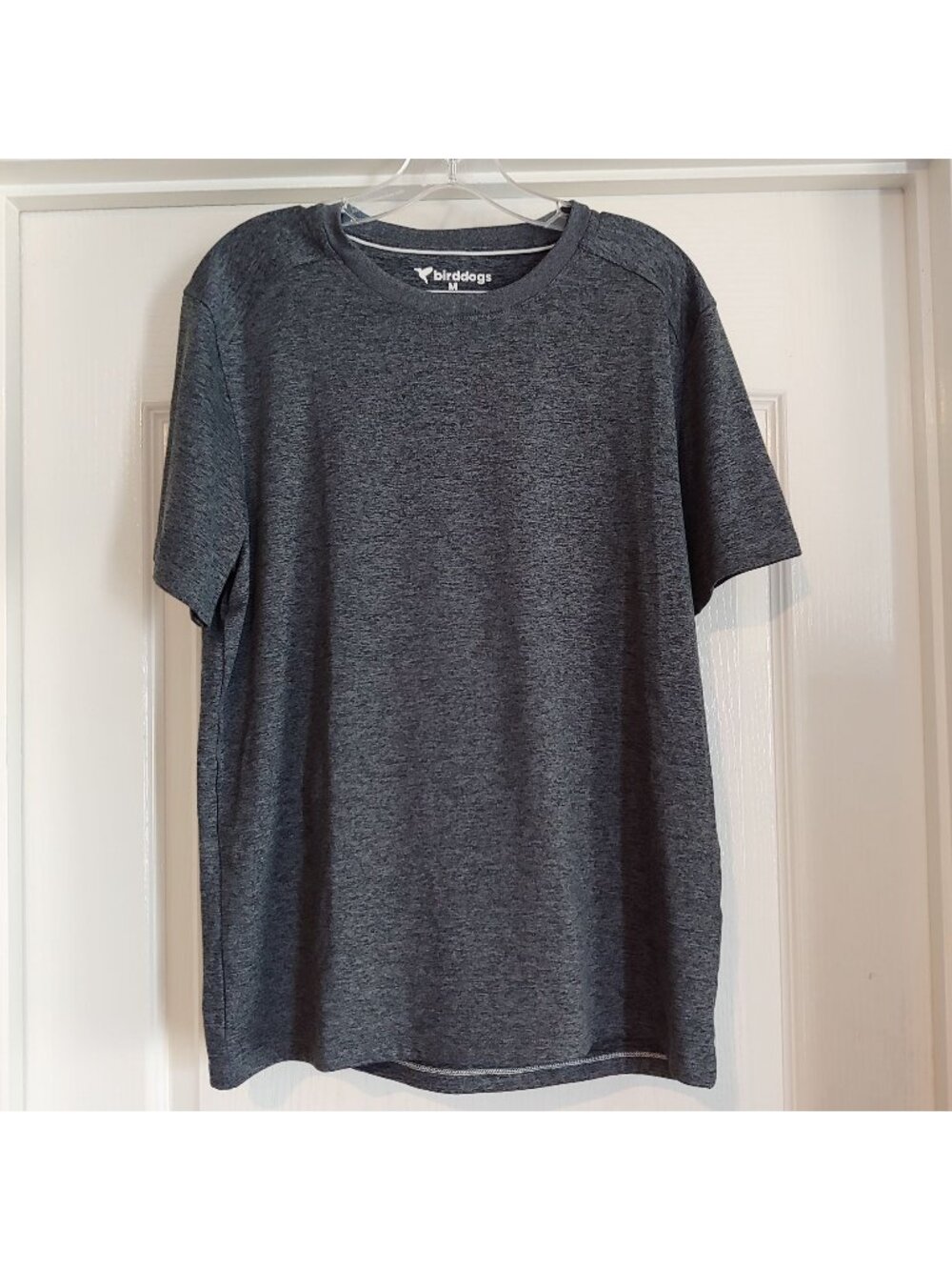 Bird Dogs Mens Heather Gray Performance T Shirt Athletic Crew Neck Activewear M